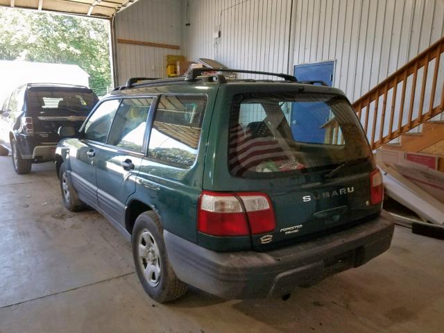 JF1SF63551H764288 - 2001 SUBARU FORESTER L GREEN photo 3