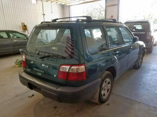 JF1SF63551H764288 - 2001 SUBARU FORESTER L GREEN photo 4