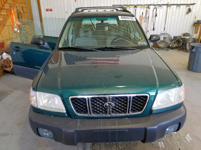 JF1SF63551H764288 - 2001 SUBARU FORESTER L GREEN photo 9