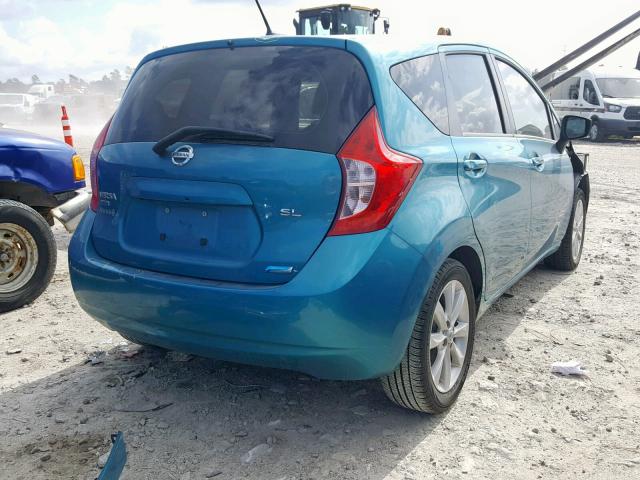 3N1CE2CP7FL371920 - 2015 NISSAN VERSA NOTE TURQUOISE photo 4