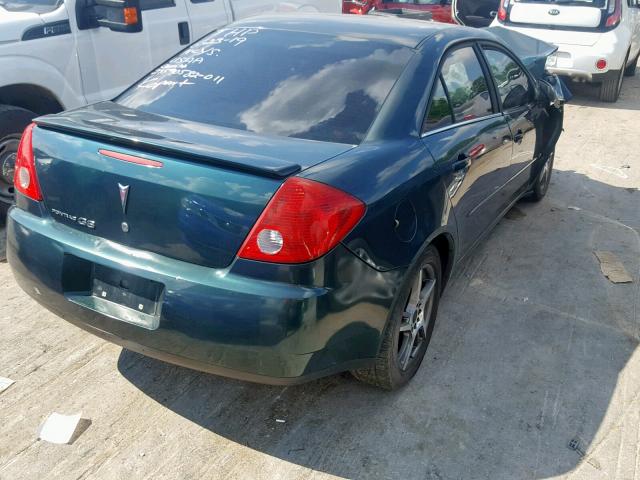 1G2ZF58B474163122 - 2007 PONTIAC G6 VALUE L GREEN photo 4