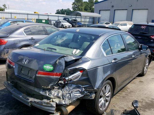 1HGCP2F83CA030594 - 2012 HONDA ACCORD EXL GRAY photo 4