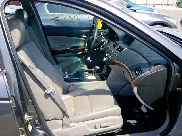 1HGCP2F83CA030594 - 2012 HONDA ACCORD EXL GRAY photo 5