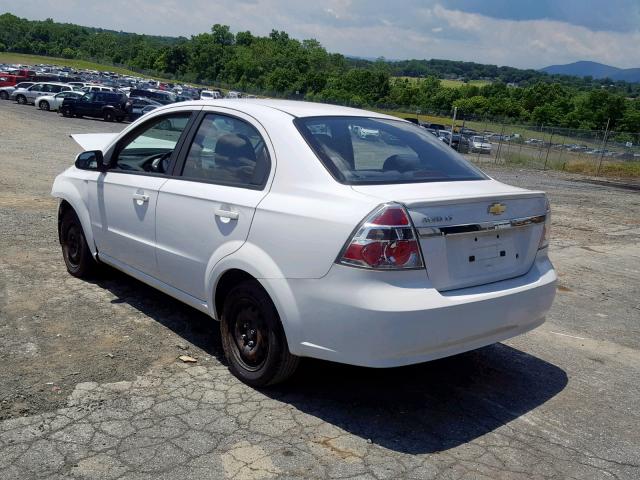 KL1TD5DE4BB165777 - 2011 CHEVROLET AVEO LS WHITE photo 3