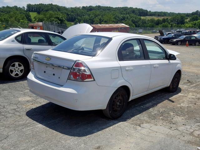 KL1TD5DE4BB165777 - 2011 CHEVROLET AVEO LS WHITE photo 4