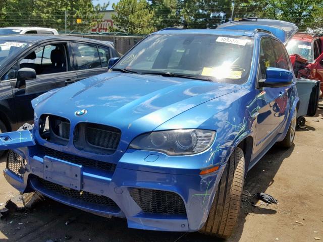 5YMGY0C53ALK25406 - 2010 BMW X5 M BLUE photo 2