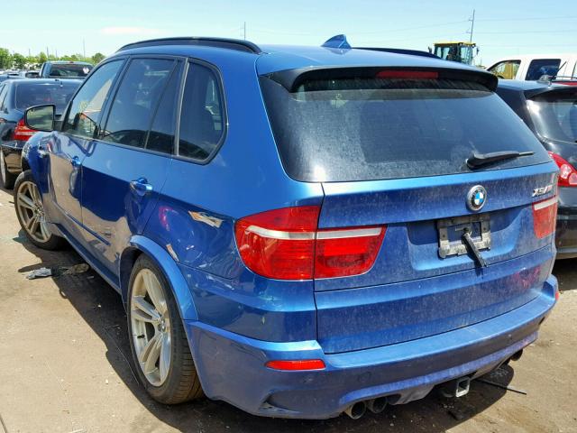 5YMGY0C53ALK25406 - 2010 BMW X5 M BLUE photo 3