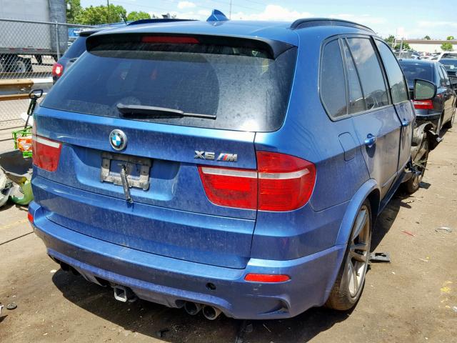 5YMGY0C53ALK25406 - 2010 BMW X5 M BLUE photo 4