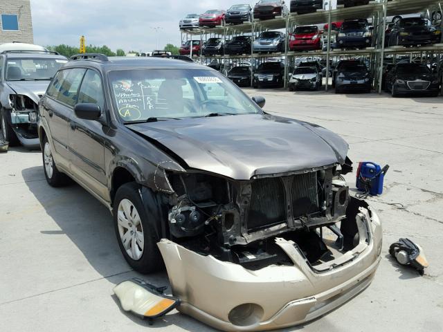 4S4BP60C087300914 - 2008 SUBARU OUTBACK BROWN photo 1