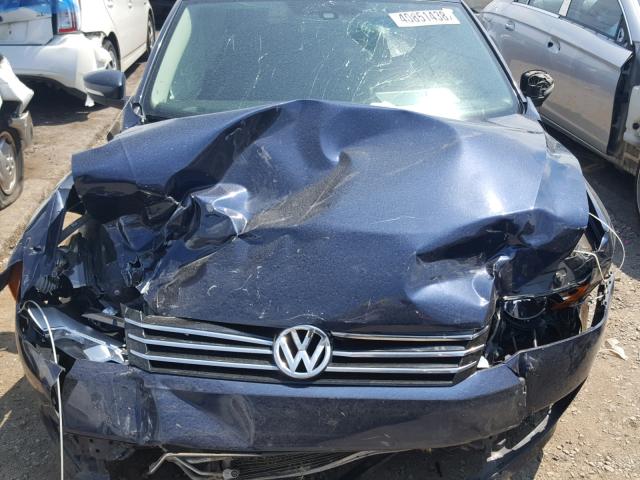 1VWAP7A34DC107362 - 2013 VOLKSWAGEN PASSAT S BLUE photo 7