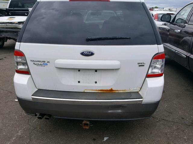 1FMDK05W58GA07775 - 2008 FORD TAURUS X S WHITE photo 9