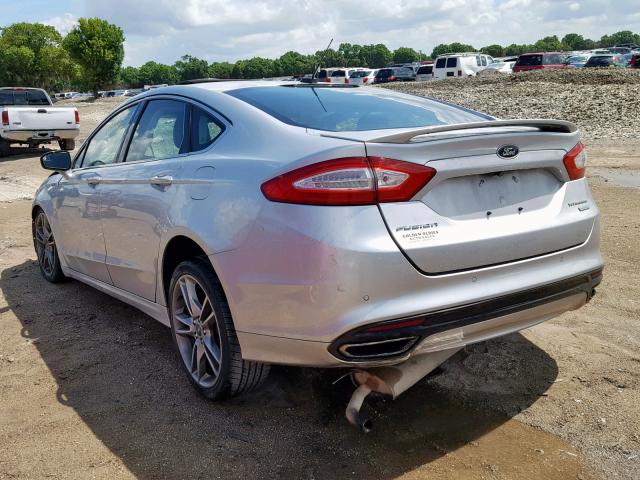 3FA6P0K90DR110964 - 2013 FORD FUSION TIT GRAY photo 3