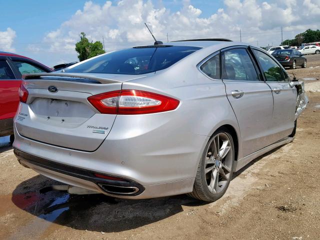 3FA6P0K90DR110964 - 2013 FORD FUSION TIT GRAY photo 4