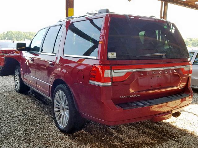 5LMJJ2HT1FEJ02584 - 2015 LINCOLN NAVIGATOR RED photo 3