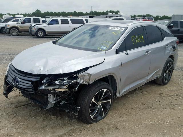 2T2ZFMCA3GC001219 - 2016 LEXUS RX 450H SILVER photo 2