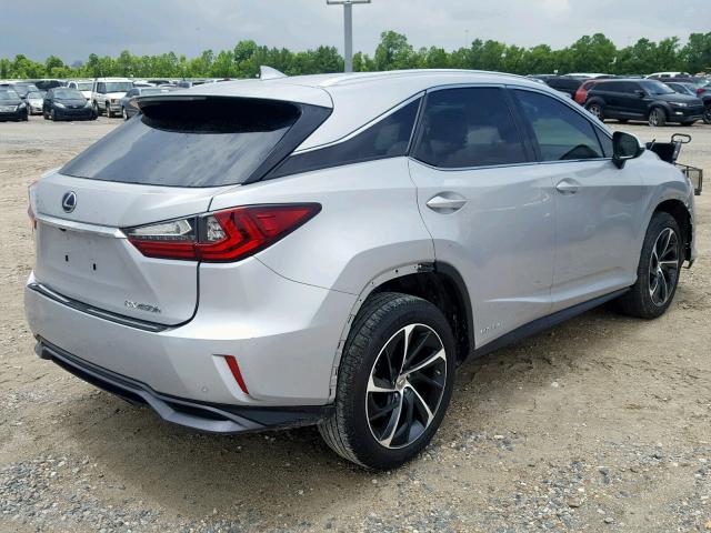 2T2ZFMCA3GC001219 - 2016 LEXUS RX 450H SILVER photo 4