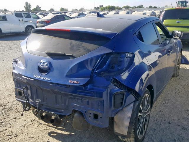 KMHTC6AEXGU303769 - 2016 HYUNDAI VELOSTER T BLUE photo 4