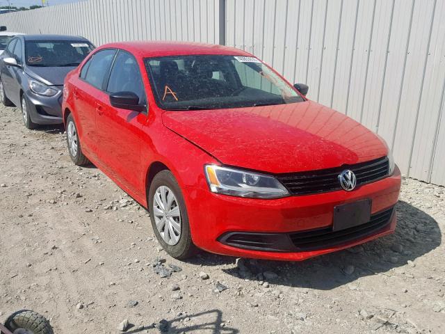 3VW2K7AJXEM421521 - 2014 VOLKSWAGEN JETTA BASE RED photo 1