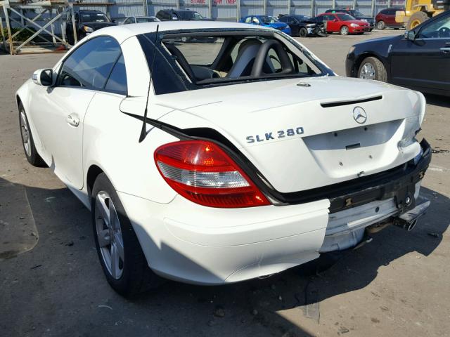 WDBWK54F48F180901 - 2008 MERCEDES-BENZ SLK 280 WHITE photo 3