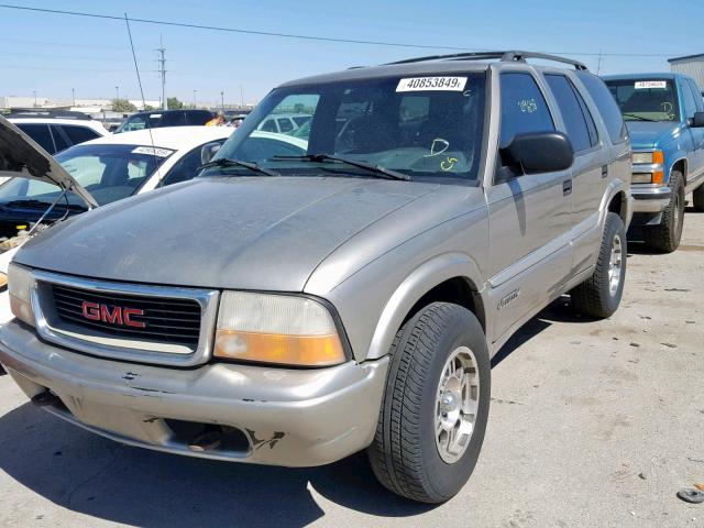 1GKDT13W512179595 - 2001 GMC JIMMY BEIGE photo 2