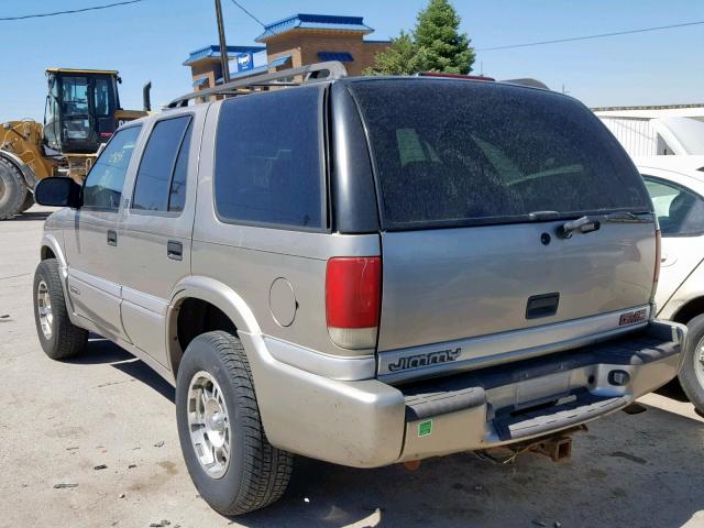 1GKDT13W512179595 - 2001 GMC JIMMY BEIGE photo 3