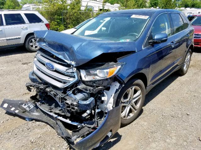 2FMPK4K90JBC04501 - 2018 FORD EDGE TITAN BLUE photo 2