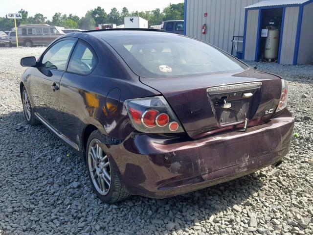 JTKDE167380246851 - 2008 SCION TC MAROON photo 3