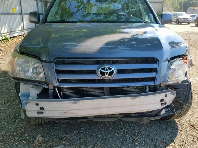 JTEEP21A750098192 - 2005 TOYOTA HIGHLANDER BLUE photo 7