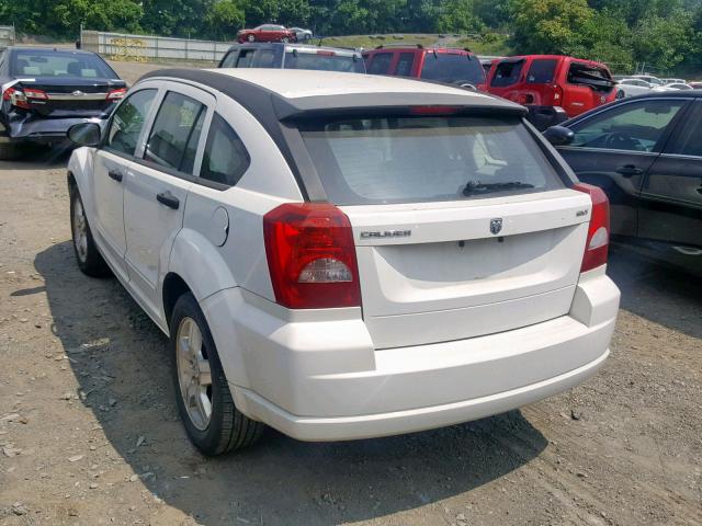 1B3HB48C37D298406 - 2007 DODGE CALIBER SX WHITE photo 3