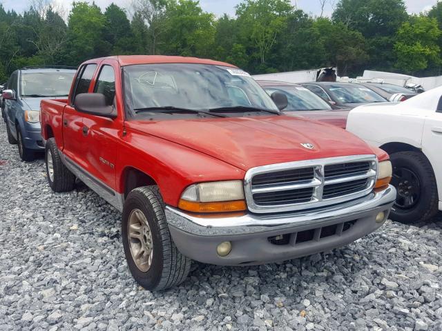 1B7GL2ANX1S145421 - 2001 DODGE DAKOTA QUA RED photo 1