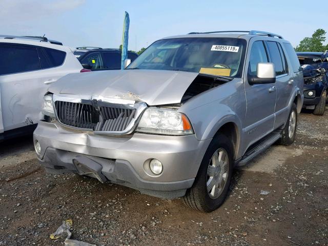 5LMEU68HX4ZJ02360 - 2004 LINCOLN AVIATOR SILVER photo 2