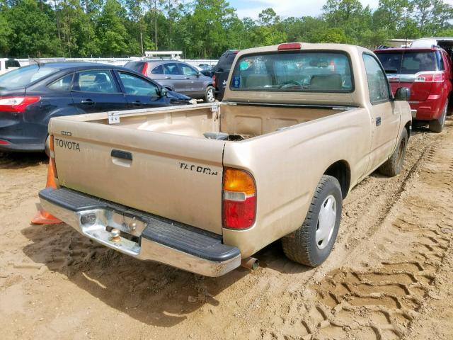 4TANL42N5WZ059400 - 1998 TOYOTA TACOMA TAN photo 4