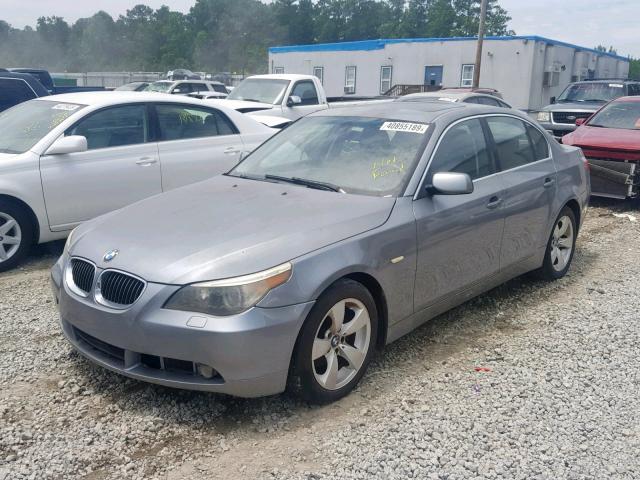 WBANE53537CW64679 - 2007 BMW 525 I GRAY photo 2