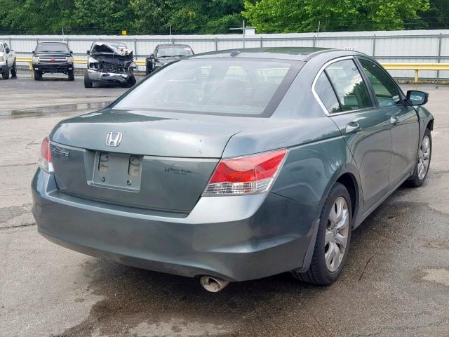 1HGCP26868A149277 - 2008 HONDA ACCORD EXL GREEN photo 4