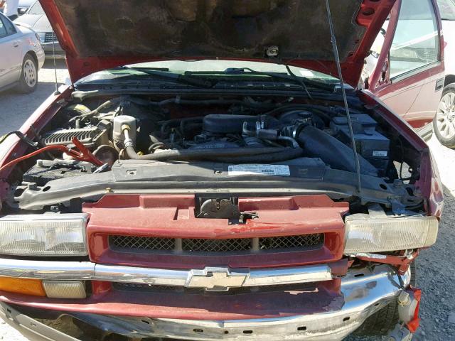 1GNDT13W7W2150514 - 1998 CHEVROLET BLAZER MAROON photo 7