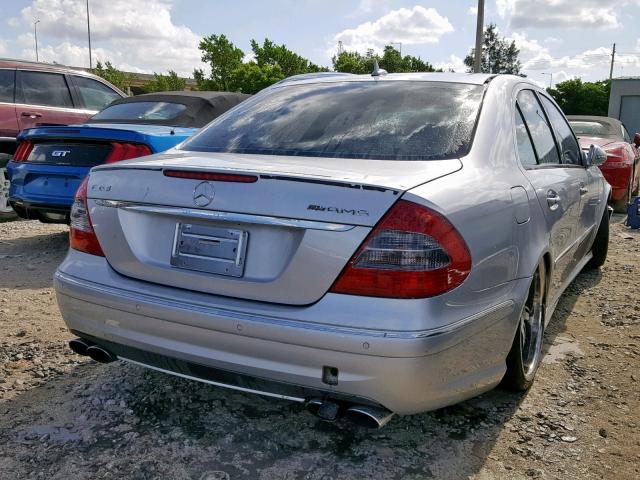 WDBUF77X17B002140 - 2007 MERCEDES-BENZ E 63 AMG SILVER photo 4