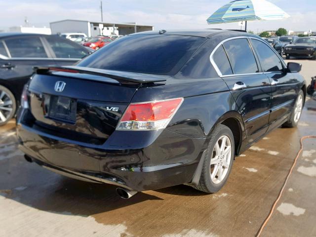 1HGCP3F88AA018508 - 2010 HONDA ACCORD EXL BLACK photo 4