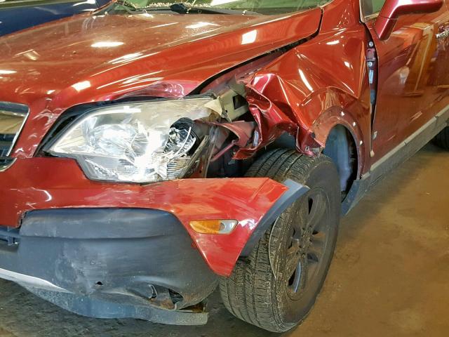 3GSCL33P38S726071 - 2008 SATURN VUE XE RED photo 9