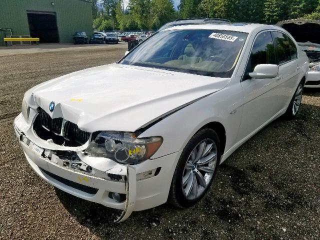 WBAHL83588DT13508 - 2008 BMW 750I WHITE photo 2