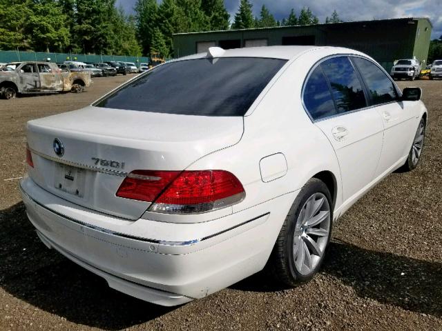 WBAHL83588DT13508 - 2008 BMW 750I WHITE photo 4