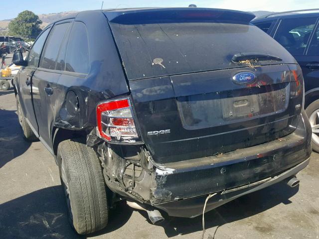 2FMDK38C47BB62570 - 2007 FORD EDGE SEL BLACK photo 3