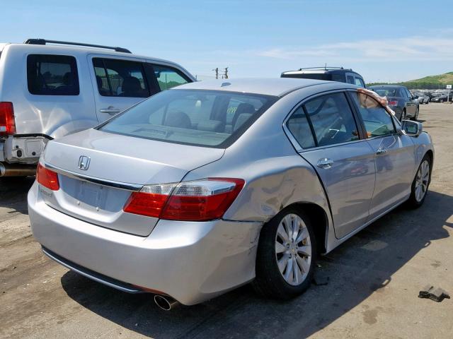 1HGCR2F89EA040673 - 2014 HONDA ACCORD EXL SILVER photo 4