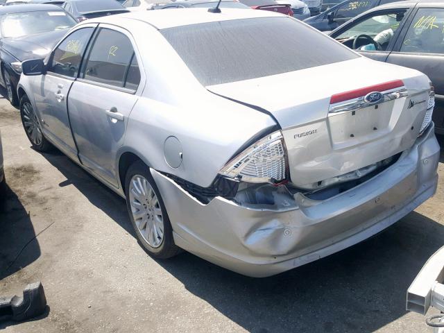 3FADP0L36AR325357 - 2010 FORD FUSION HYB SILVER photo 3