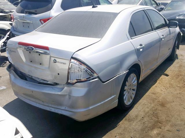 3FADP0L36AR325357 - 2010 FORD FUSION HYB SILVER photo 4