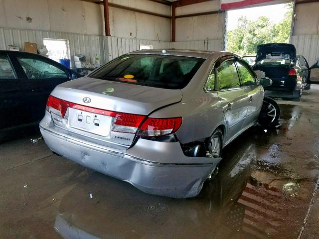 KMHFC46F07A212417 - 2007 HYUNDAI AZERA SE SILVER photo 4