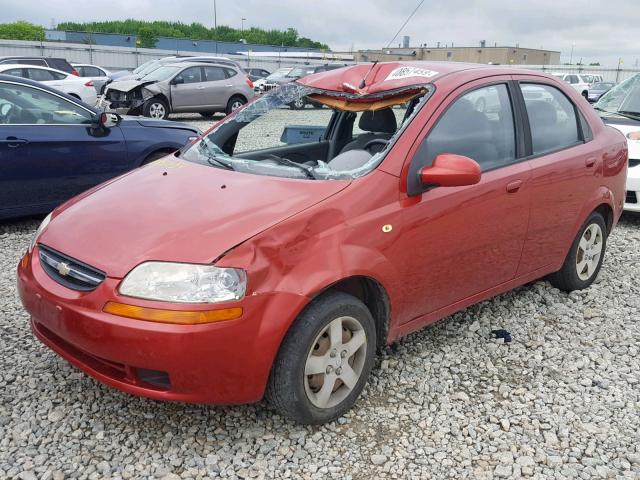 KL1TD52635B405465 - 2005 CHEVROLET AVEO BASE Qırmızı foto 2
