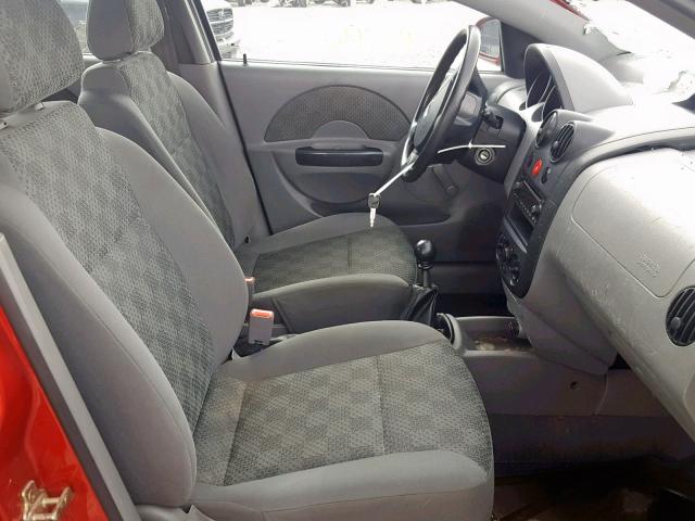 KL1TD52635B405465 - 2005 CHEVROLET AVEO BASE Qırmızı foto 5