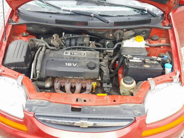 KL1TD52635B405465 - 2005 CHEVROLET AVEO BASE Qırmızı foto 7