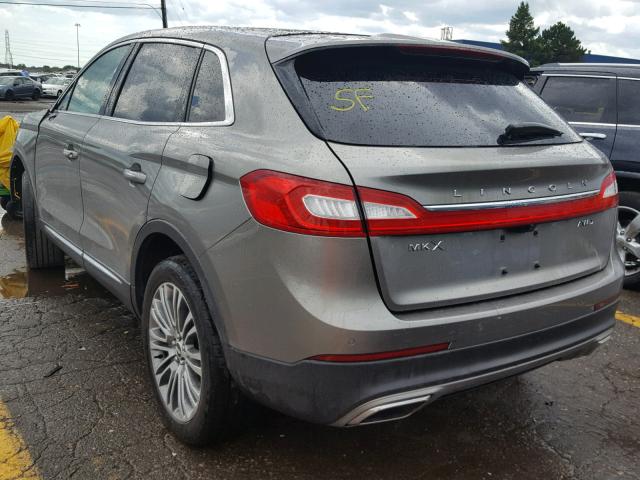 2LMTJ8LR3GBL37936 - 2016 LINCOLN MKX RESERV GRAY photo 3