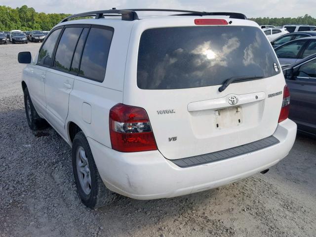 JTEGP21A540025300 - 2004 TOYOTA HIGHLANDER WHITE photo 3